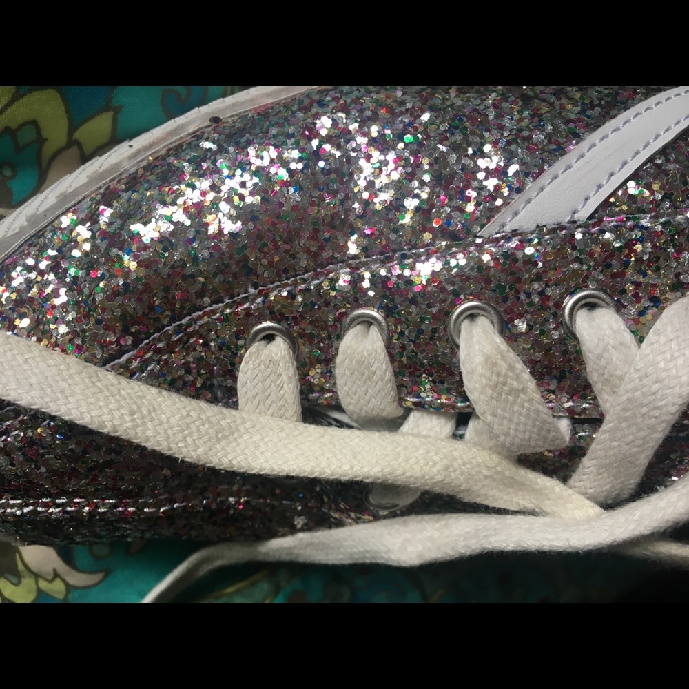 SOLD Tretorn Rainbow Glitter Sneakers EUC (7) - Picture 4 of 7